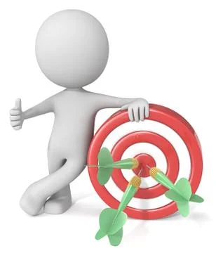 Hitting Target. Stock Illustration