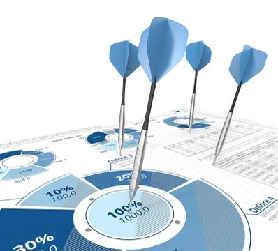 Hitting Target. Stock Illustration