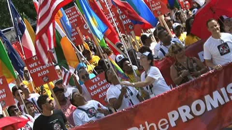 HIV-AIDS activists Video stock 11448622