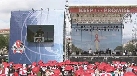 HIV-AIDS activists Stock Footage 11452903