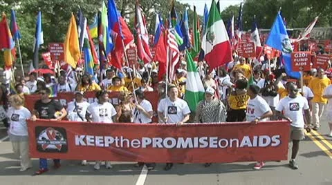 HIV-AIDS activists Stock Footage 11463168