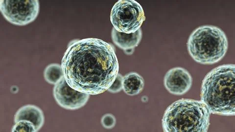 HIV Cell Model Stock Illustration