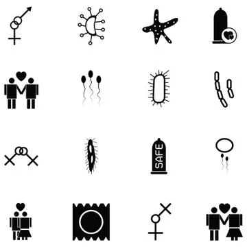 HIV icon set Stock Illustration