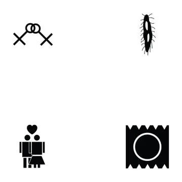HIV icon set Stock Illustration