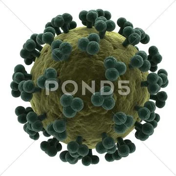 Hiv particle, artwork Stock Illustration