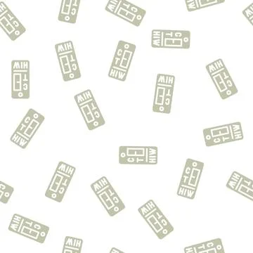 Hiv test glyph vector seamless pattern black Stock-Illustration