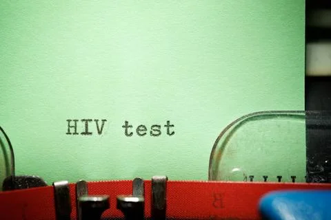 Hiv test text Stock Photos