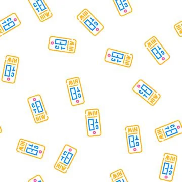 Hiv test vector seamless pattern color Stock Illustration