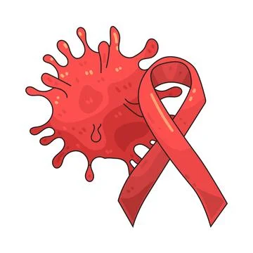 HIV Virus illustration Stock Illustration