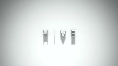 Hive 3D title animation with shadows on a white background Stock Footage 297388997