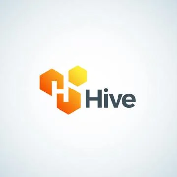 Hive Absrtract Vector Sign, Symbol or Logo Template. Honey Comb or Cells with 스톡 일러스트