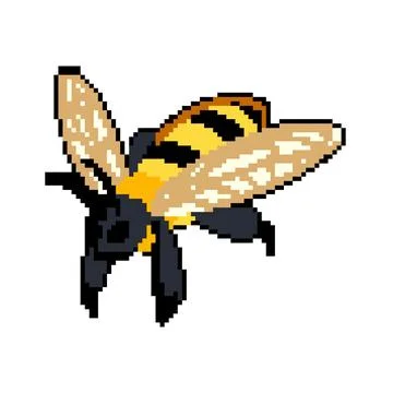 Hive bee pixel art vector illustration 스톡 일러스트