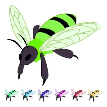 Hive bee vector cartoon graphic Stock Illustration