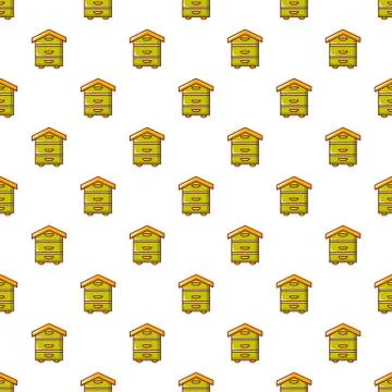 Hive for bees pattern seamless Stock Illustration