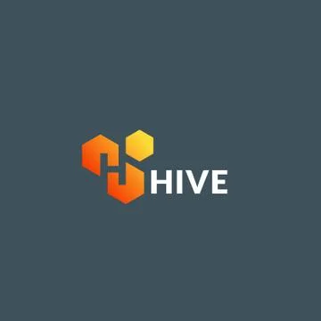 Hive Cells Absrtract Vector Sign, Symbol or Logo Template. Honey Comb with Illustrazione stock