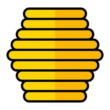 Hive natural icon, bee web flat habitat sign, graphic vector illustration Stock Illustration