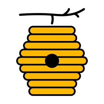 Hive natural icon, bee web flat habitat sign, graphic vector illustration Illustrazione stock