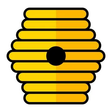 Hive natural icon, bee web flat habitat sign, graphic vector illustration Illustrazione stock