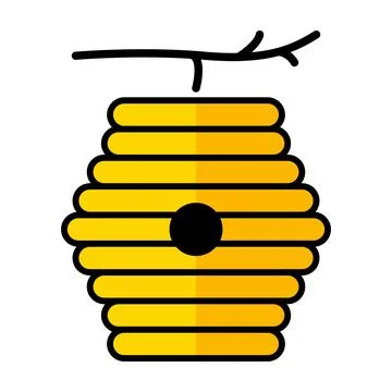 Hive natural icon, bee web flat habitat sign, graphic vector illustration Stock Illustration