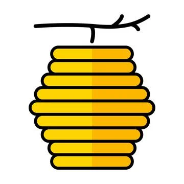 Hive natural icon, bee web flat habitat sign, graphic vector illustration Illustrazione stock