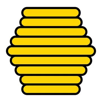 Hive natural icon, bee web flat habitat sign, graphic vector illustration Stock Illustration