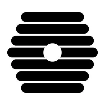 Hive natural icon, bee web flat habitat sign, graphic vector illustration Stock Illustration