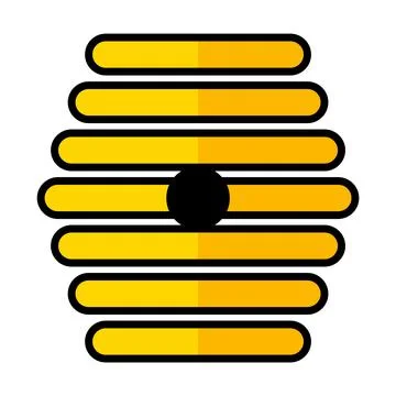 Hive natural icon, bee web flat habitat sign, graphic vector illustration Stock Illustration