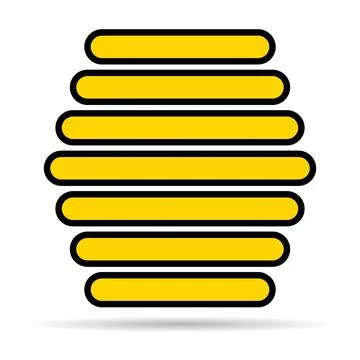 Hive natural shadow icon, bee web flat habitat sign, graphic vector illustrat Stock Illustration