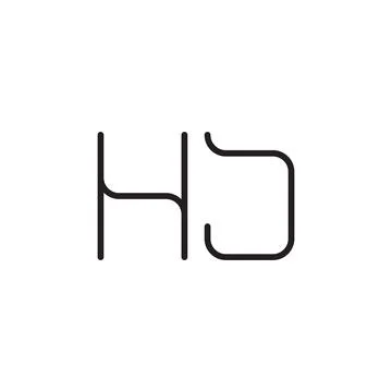 Hj initial letter vector logo icon 库存插图