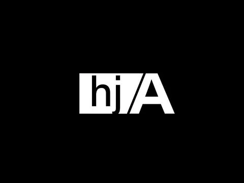 HJA Logo and Graphics design vector art, Icons isolated on black background Stock Illustration