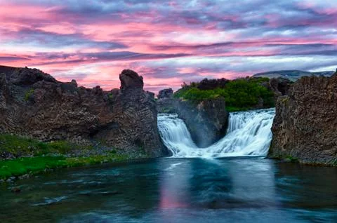 Hjalparfoss Foto stock