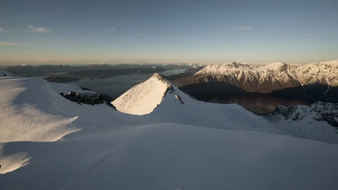 Hjorundfjord in winter Stock Footage 87803109