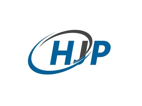 HJP letter creative modern elegant swoosh logo design Stock Illustration
