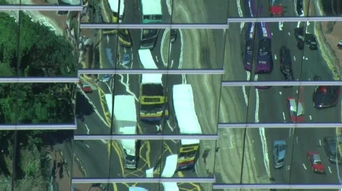 HK Building street reflection Stock-Footage 538597