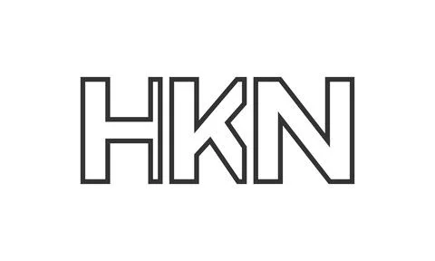 HKN logo design template with strong and modern bold text. Initial based ve.. Stock Illustration