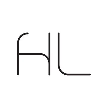 Hl initial letter vector logo icon Stock Illustration