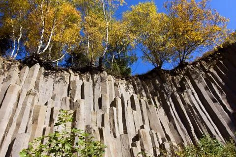 Hlinka - Basalt quarry Stock Photos