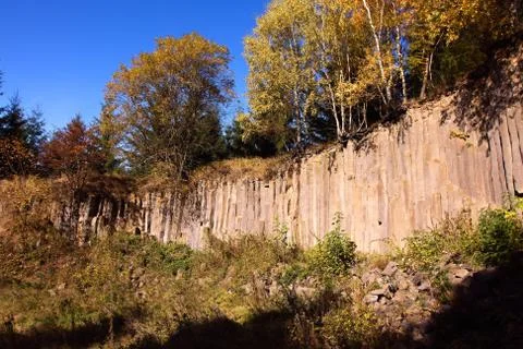 Hlinka - Basalt quarry Stock Photos