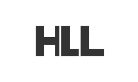 HLL logo design template with strong and modern bold text. Initial based ve.. Illustrazione stock