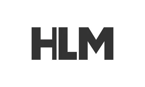 HLM logo design template with strong and modern bold text. Initial based ve.. イラスト素材