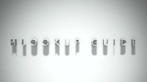 Hlookup guide 3D title animation white text on a white background Stock Footage 300618663