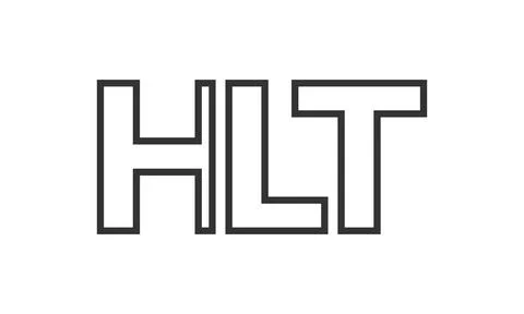 HLT logo design template with strong and modern bold text. Initial based ve.. Stock Illustration