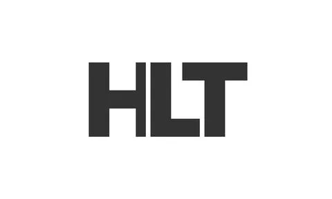 HLT logo design template with strong and modern bold text. Initial based ve.. Stock Illustration