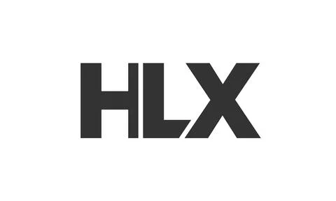 HLX logo design template with strong and modern bold text. Initial based ve.. Stock Illustration