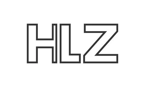 HLZ logo design template with strong and modern bold text. Initial based ve.. Stock Illustration