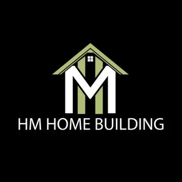 Hm initial home building logo Stock Illustration