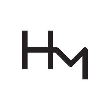 Hm initial letter vector logo icon Stock Illustration