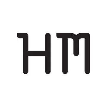 Hm initial letter vector logo icon Stock Illustration