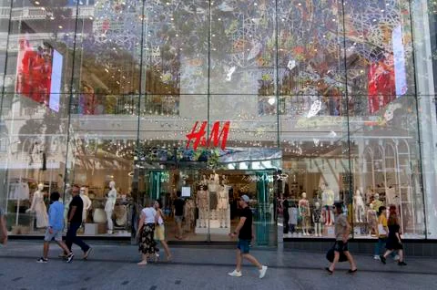 H&amp;M store in Brisbane Stock Photos