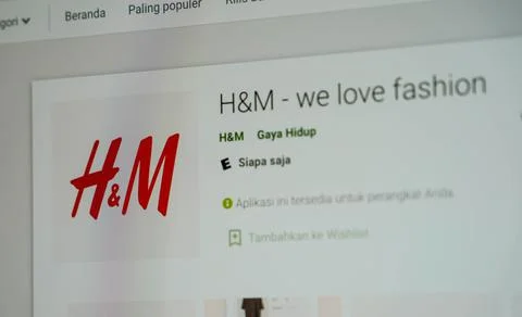 H&amp;M website Stock Photos